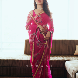 Silk-Cotton Blend Saree — Teal with Gold Border