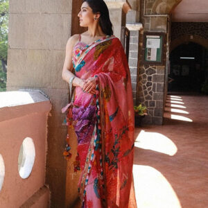 Pure Handloom Cotton Saree — Mustard Yellow Stripe